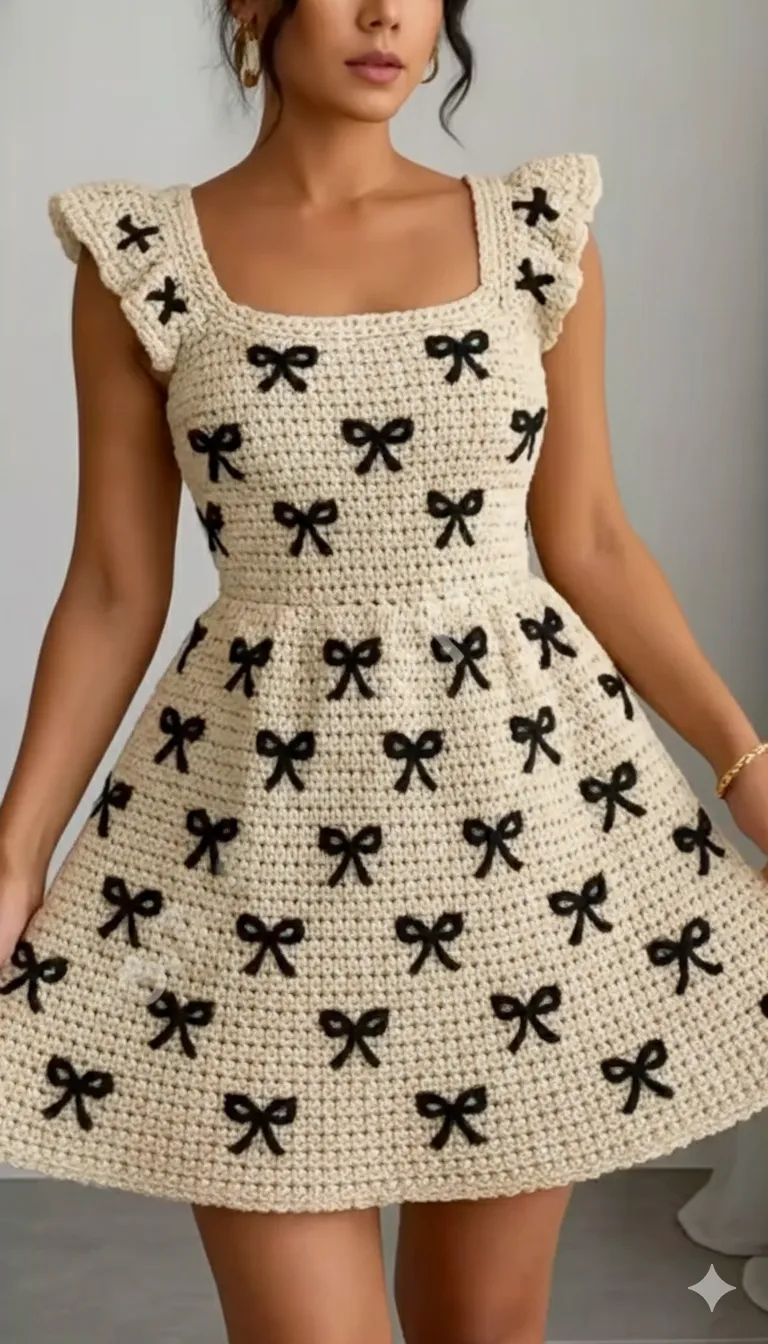 Vestido de crochê