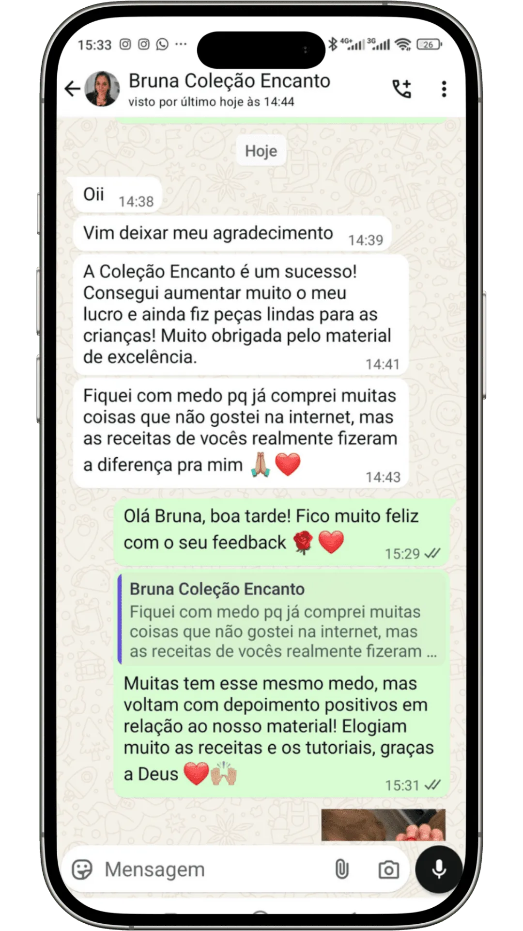 Depoimento cliente